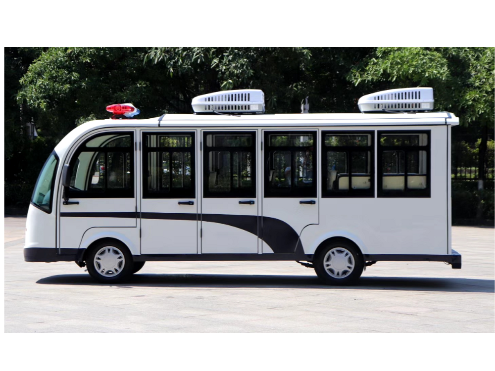 14 seat electric sightseeing car patrol car, 14 seat electric patrol car with closed doors and dual air conditioning