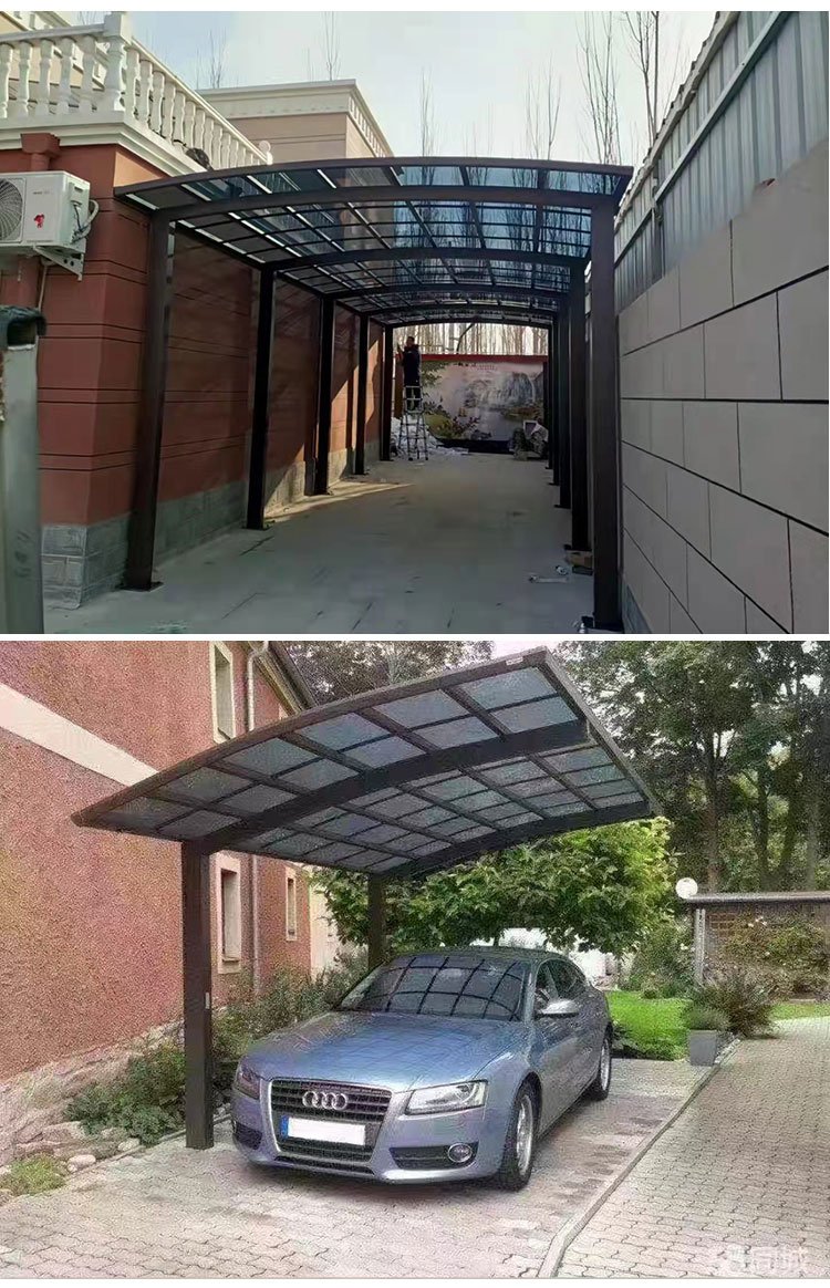 Aluminum alloy parking shed, car sunshade, endurance board, terrace, balcony, sunshade, rain canopy, door, window, rain cover