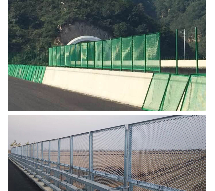 Bridge anti falling and anti throwing mesh Galvanized spray plastic anti throwing mesh Dipped plastic isolation wire mesh