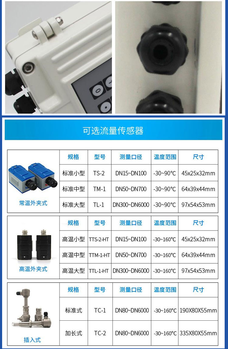 Gold standard instrument intelligent high-pressure firefighting sewage time difference method external clamp ultrasonic flowmeter with medium probe