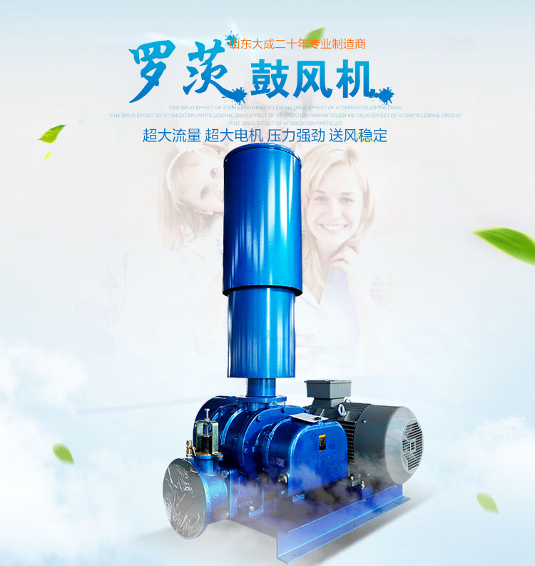 15KW Roots blower for grain conveying, powder conveying, negative pressure dust removal, three leaf Roots blower