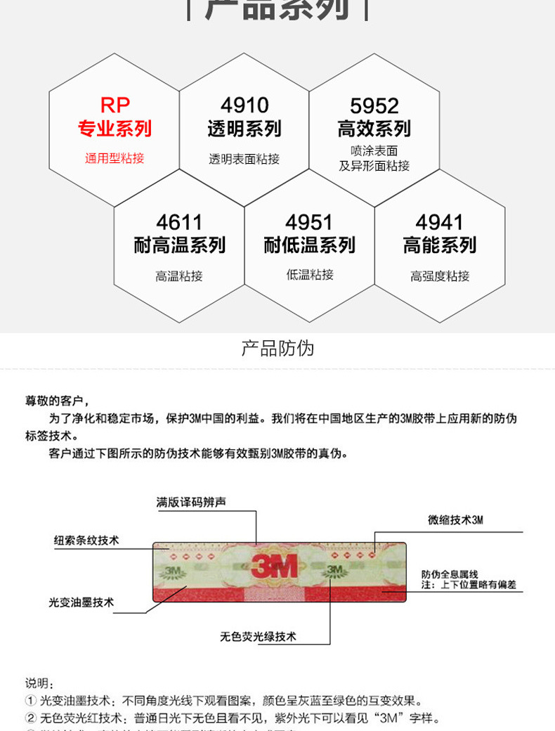 3M double-sided tape RP16 strong, traceless, temperature resistant, waterproof double-sided tape glass metal electronic 3m foam tape