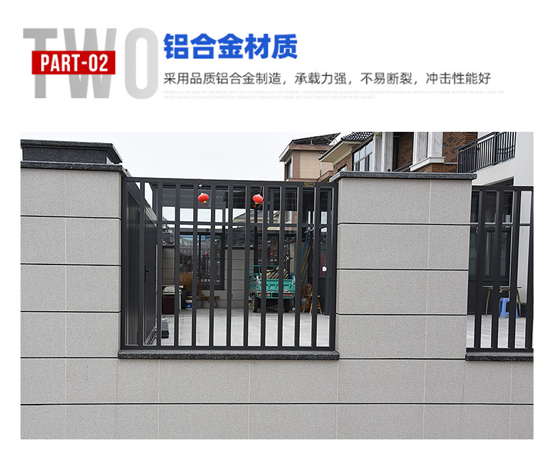 Processing customized villas, self built household rooftop terraces aluminium fences balconies, anti fall railings