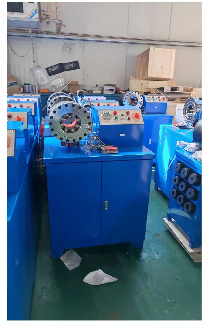 Hydraulic pipe pressure head machine Hydraulic oil pipe buckle press Building steel pipe pressure pipe machine Scaffold necking machine 2 inches