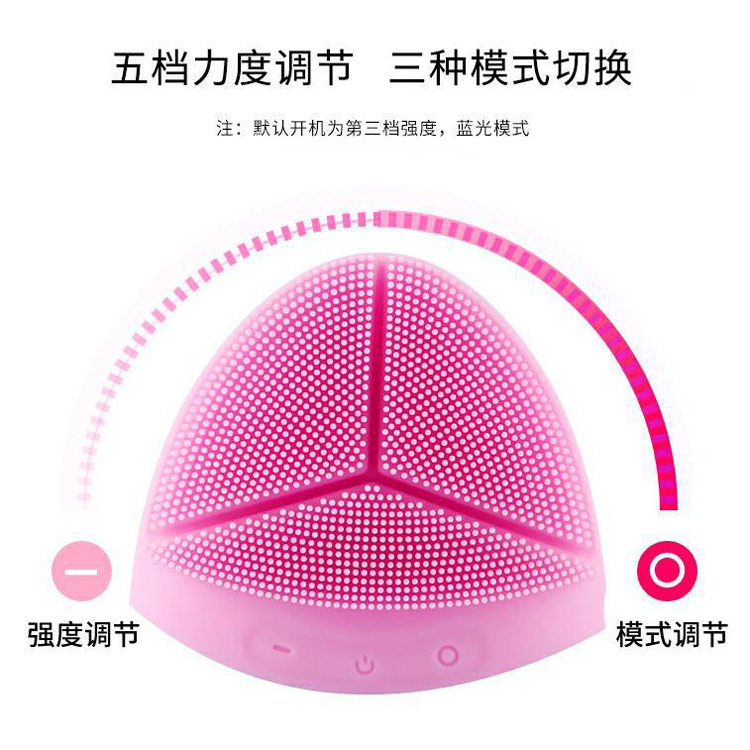 WBJ rechargeable silicone facial cleanser vibration induction device nutrition induction for 3 minutes to rejuvenate the skin