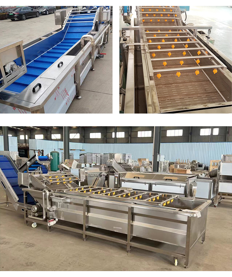 Automatic ultrasonic cleaning equipment for fruit and vegetable bubble cleaning machine assembly line