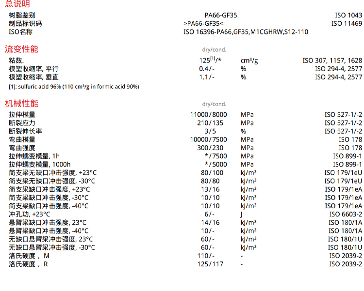 Zytel PA66 70G35HSLRA4 BK267 35% fiber reinforced laser marking DuPont, USA