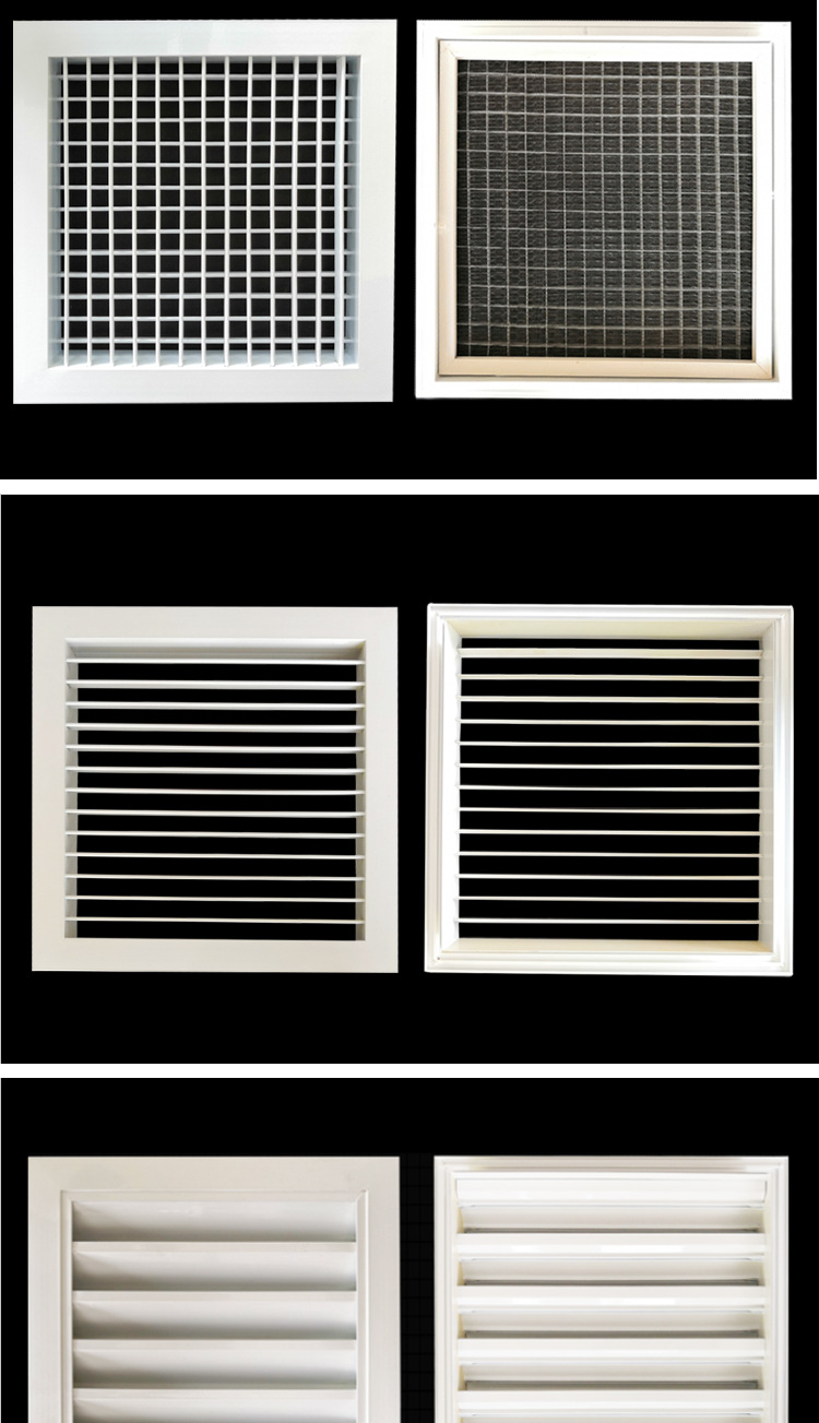 Shengqiang aluminum alloy single and double layer louvered air vents for ventilation, wind and rain resistance, and not easy to deform, customizable