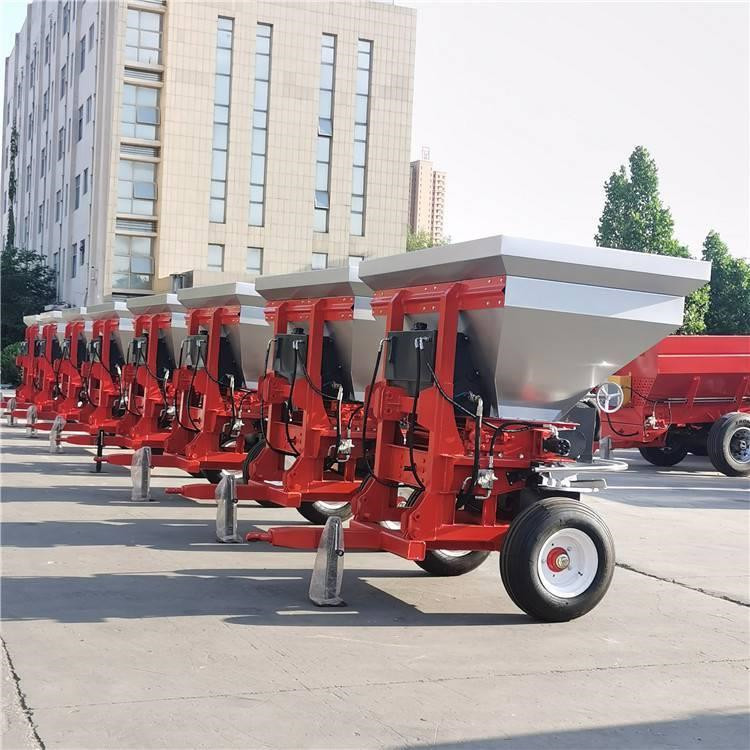 Stainless steel chain type Manure distributor tractor backpack granular fertilizer applicator single disk fertilizer spreader