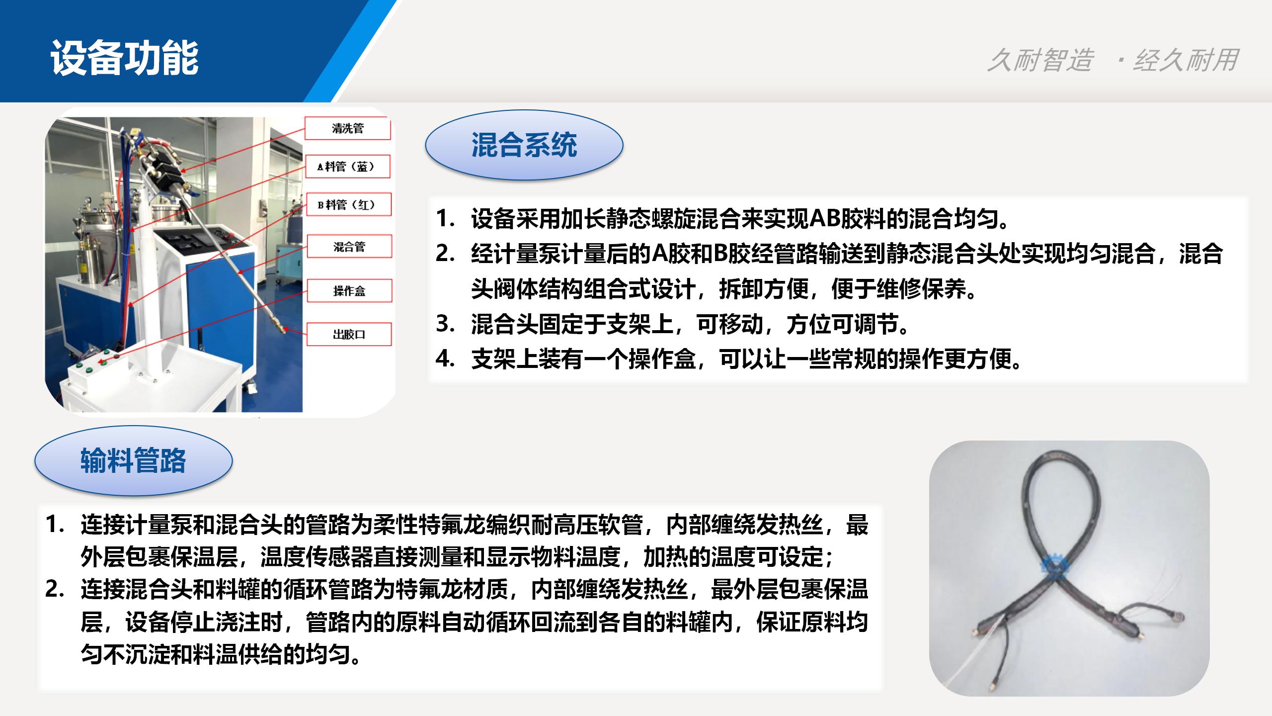 Polyurethane two-component adhesive injection machine, fiberglass extrusion process, automatic metering and mixing system, Jiunai Machinery