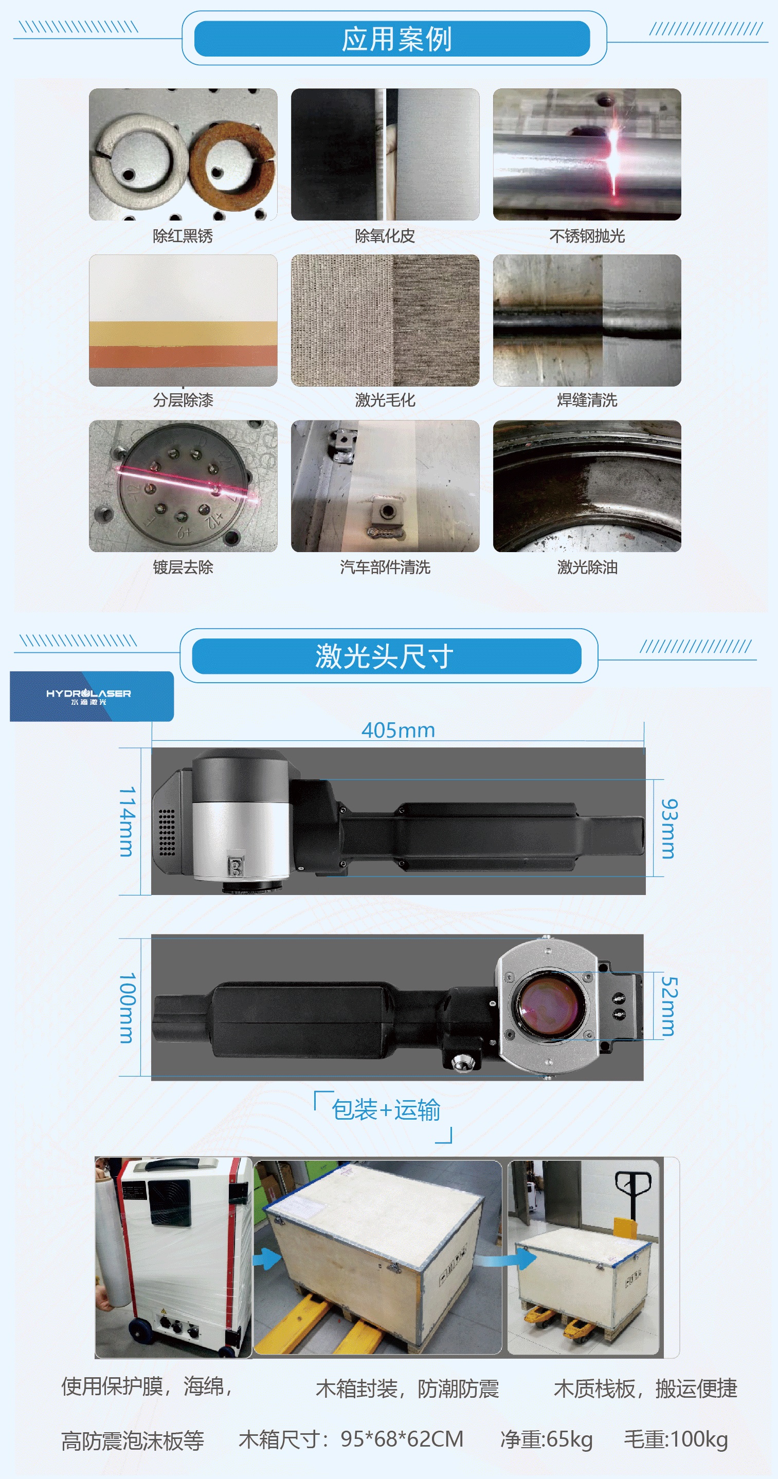 Laser Cleaning National High tech Enterprise Water Droplet Laser Handheld 200W Laser Rust Remover