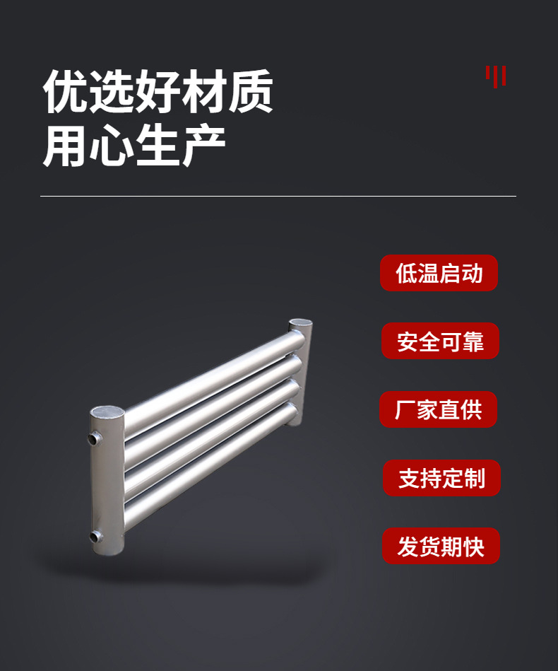 Factory use light exhaust pipe radiator D108 * 3-1.5 steam hot water type smooth surface pipe radiator Oude HVAC