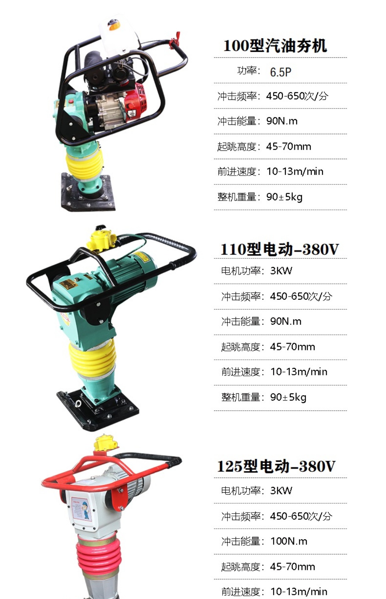 Electric impact compactor 220V diesel gasoline vertical compactor for household foundation and road compaction machinery