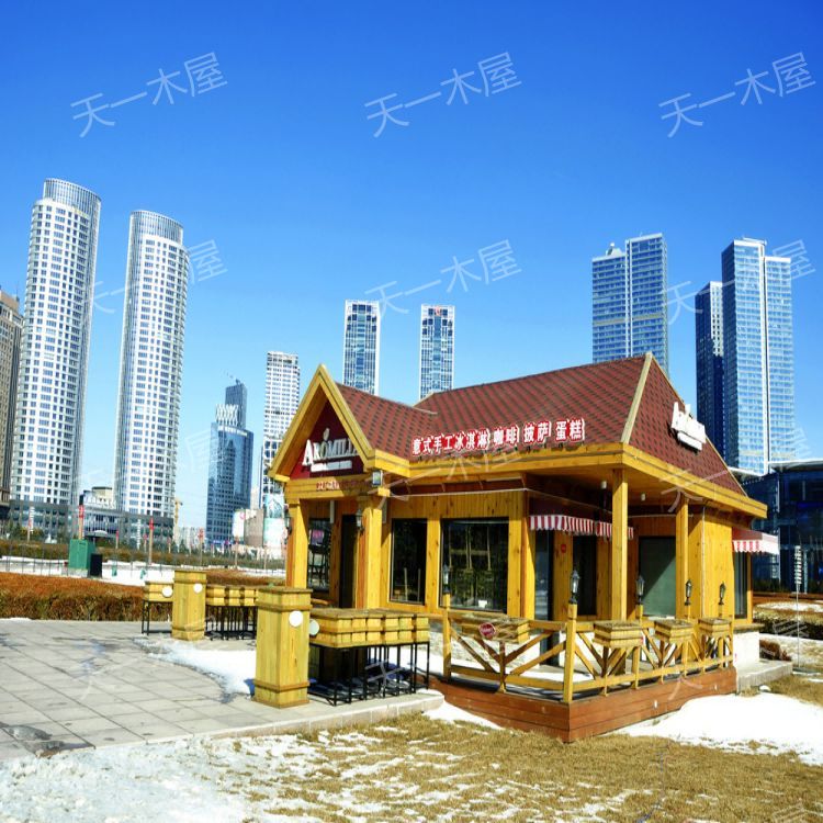 天一景观木亭 木质户外景区广场防腐木售货亭 可移动式售卖亭定制