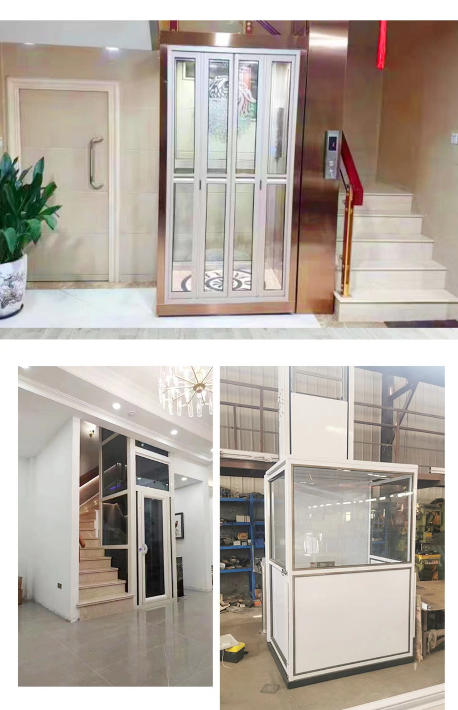 Donglian Elevator Home Elevator Villa Self built duplex building without damaging the original building for door-to-door installation