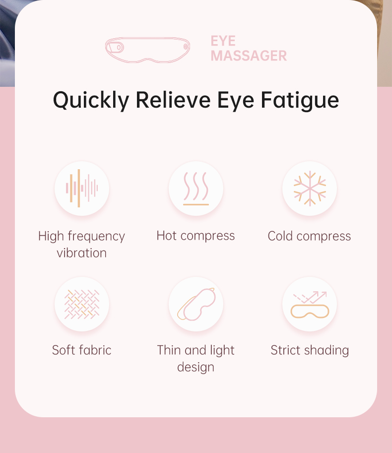 Eye care device, intelligent charging and vibration, intelligent eye massager, hot compress eye massager, cold and hot compress eye mask