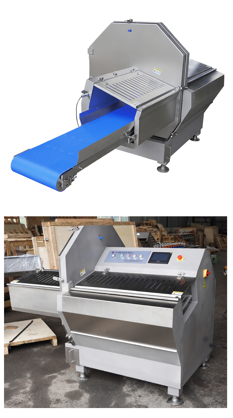 CNC fully automatic chopping machine, automatic feeding of beef and lamb chops, cutting machine with bone, pig and fish frozen meat slicing machine