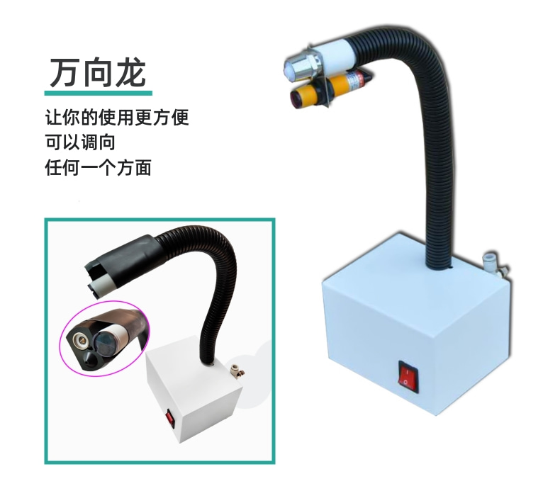 Integrated electrostatic and dust removal snake shaped ion air nozzle with universal dragon ion wind snake electrostatic wind snake