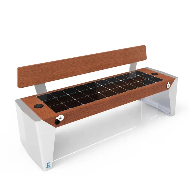 Spot solar smart photovoltaic seats, rechargeable seats with WIFI function, wireless charging, Bluetooth music