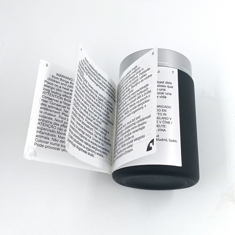 Multilayer pesticide label foldable flip book instruction manual label multilingual candle information label cosmetic sticker