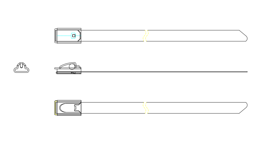 White steel ball self-locking stainless steel tie 304 316 material can be selected for corrosion resistant outdoor use