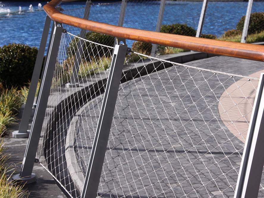 304 stainless steel rope mesh flexible steel wire rope woven fence for anti falling objects in high-rise buildings in residential areas