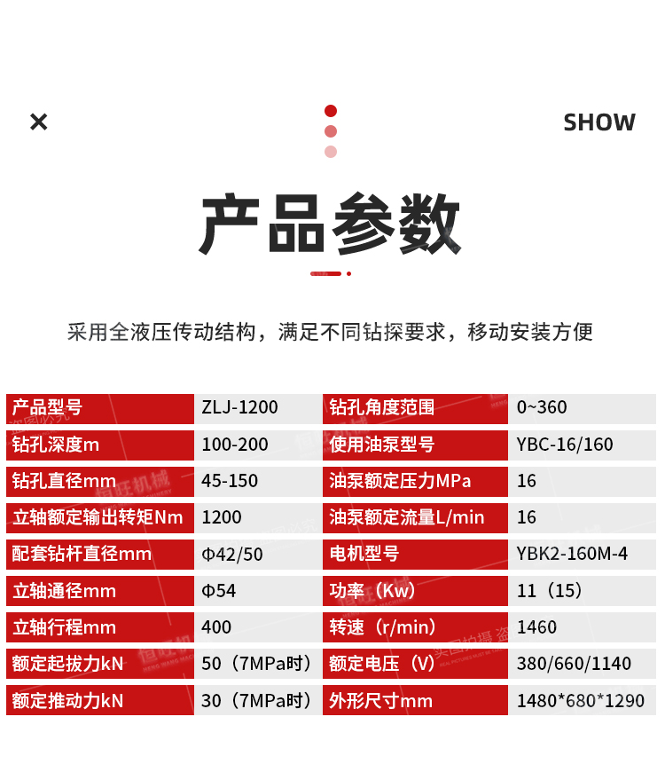 Fully hydraulic tunnel drilling rig, grouting drill manufacturer, underground exploration equipment, tunnel drilling, multiple models of water exploration drilling machines