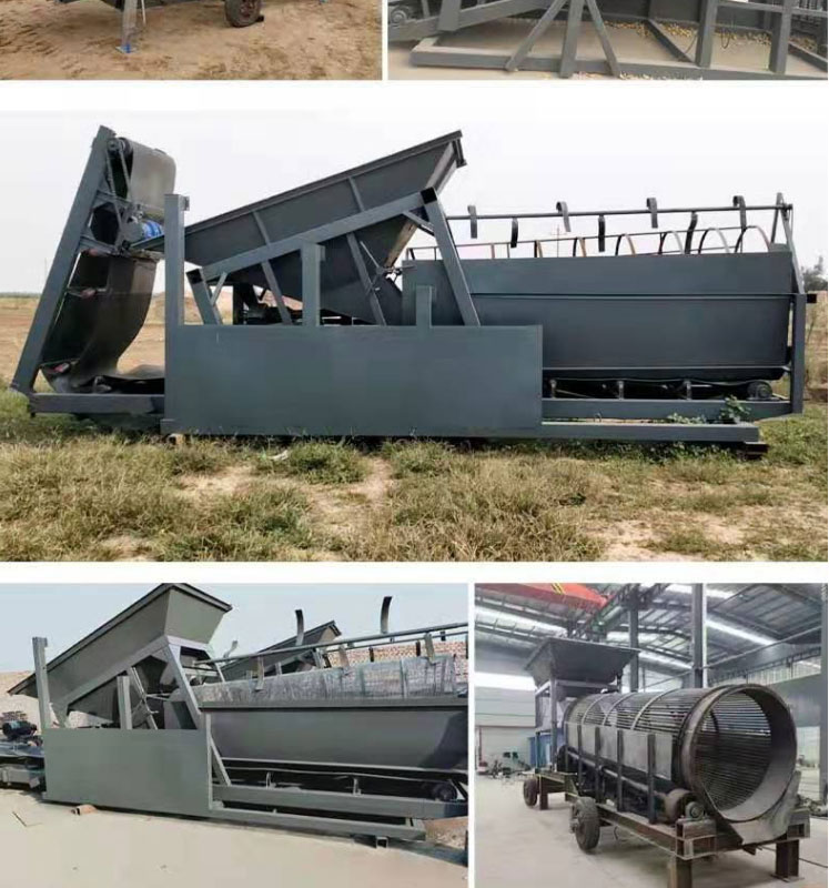 Customized mobile drum sand screening machine by the manufacturer, shaftless drum sand and gravel separation equipment, sand screening machine for sand fields