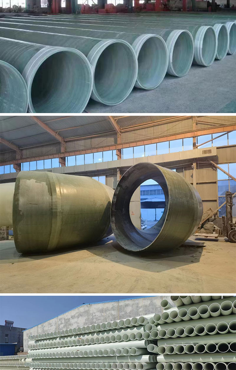 Zhenkuo Fiberglass Reinforced Plastic Sandwich Pipe Manufacturer Municipal Drainage and Sewage Pipe DN200 Wound Buried Sewage Pipe