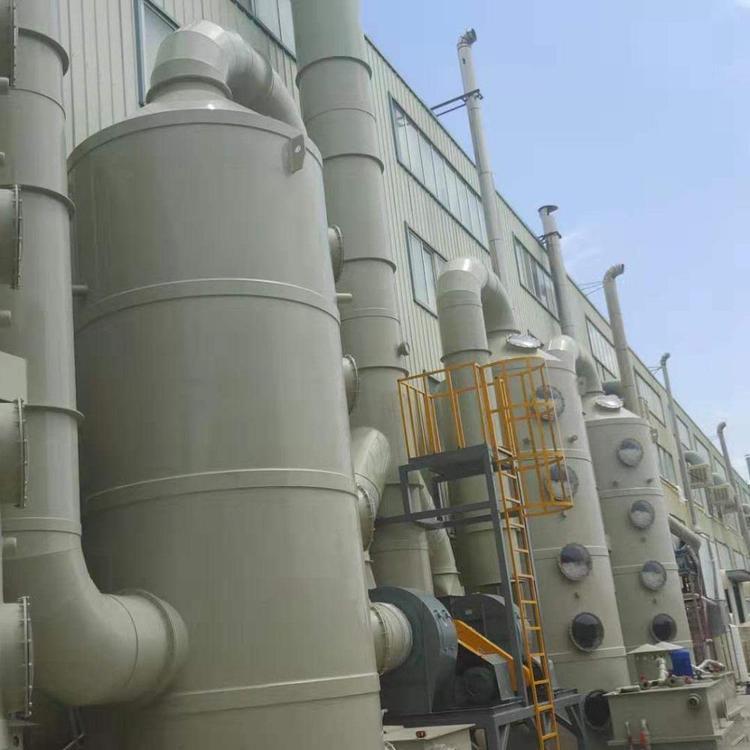 Spray booth exhaust gas treatment equipment PP spray tower smoke exhaust gas treatment creates clean and environmentally friendly environment