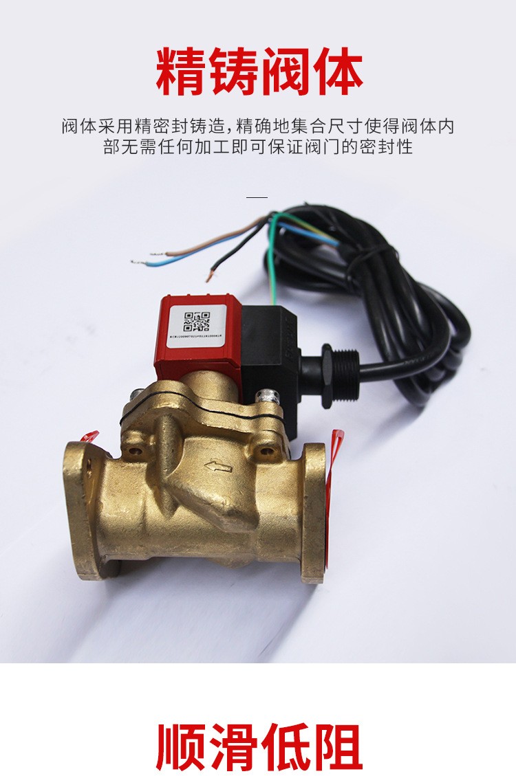 Manufacturer supplied Haosheng accessories Gasoline pump accessories brass casting type double flow solenoid valve flow control valve