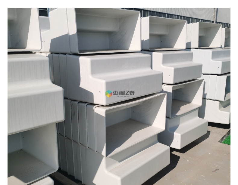 Yitai FRP flowerpot rectangular Viaduct greening 600 * 350 * 400mm wall thickness 3mm