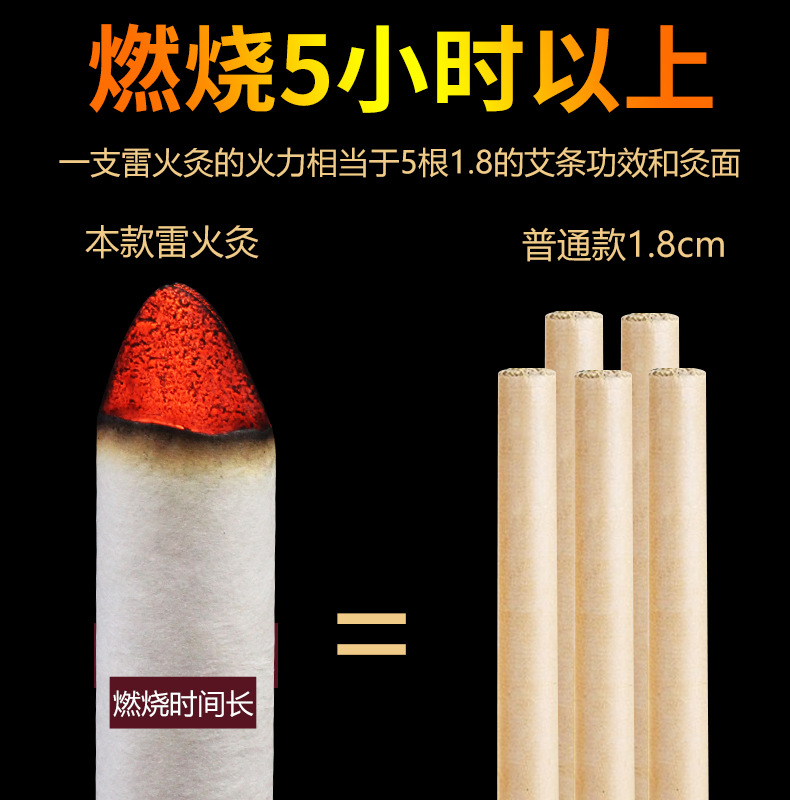 45:1 Thunder Fire Moxibustion Thick Moxa Stick Household Beauty Salon Whole Body Moxa Stick Moxa Grass Stick