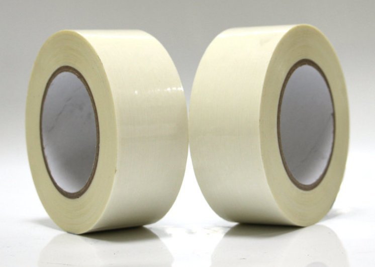 Milky White Fiber Tape High Viscosity Durable Stretch Fiberglass Tape Strong Fixing Power Bundled Packaging