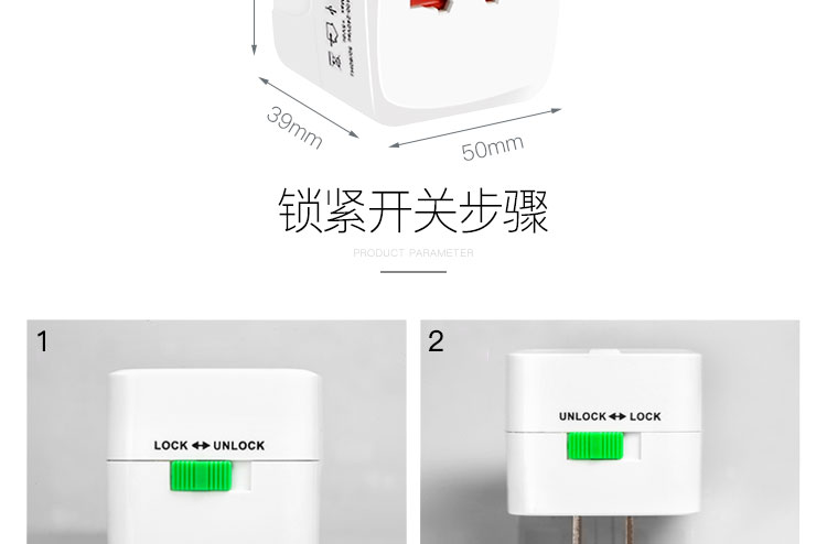 Standard Kang Global Universal Conversion Socket Multifunctional Power Socket Non Universal Conversion Plug for Travel Abroad with Dual USB