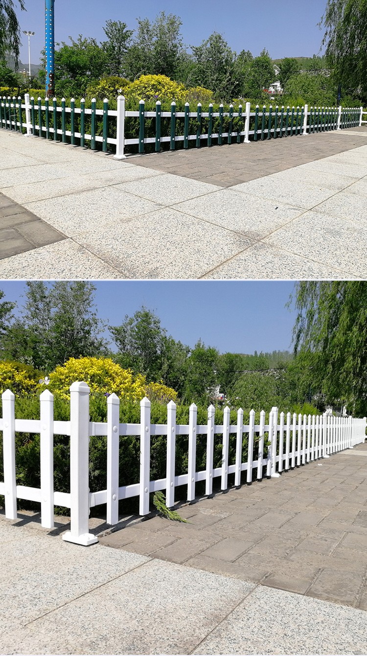 Lawn guardrail, PVC plastic steel fence, outdoor villa community garden greening railing, flower bed fence protection