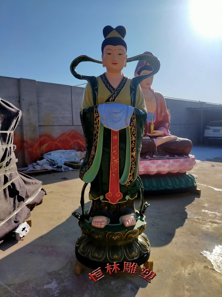恒林雕塑黄铜观音菩萨 观世音 观音大士铸造大型1.5米高厂家制作