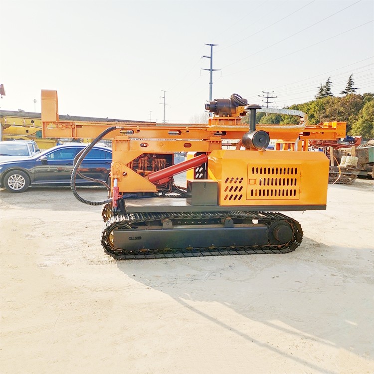 Hydraulic photovoltaic pile driver, double power head spiral drilling machine, electric ground pile drilling machine, crawler type