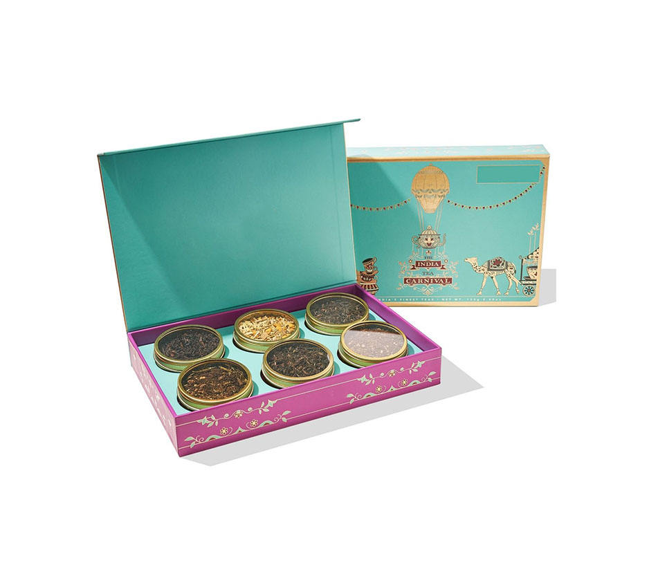 Attribute flip simple generous tea pot tea gift box packaging