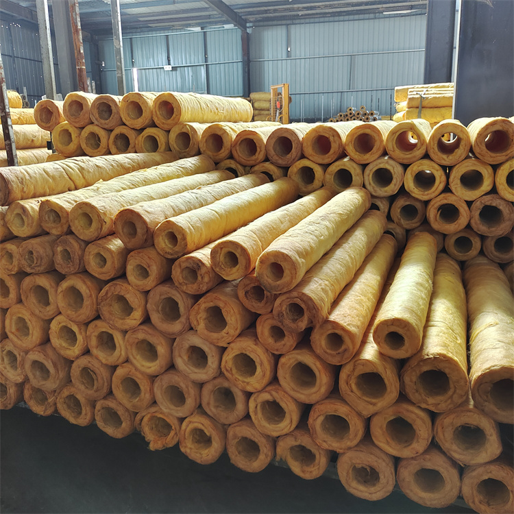 Qiangwen centrifugal Glass wool insulation pipe, steam pipe, aluminum silicate pipe, thermal insulation, aluminum foil pipe shell, convenient for construction