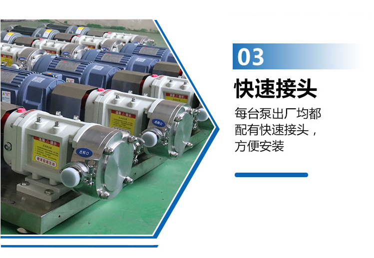 Production of 3RP cam rotor pump, slurry gear pump, stainless steel food high viscosity pump, putty paste pump