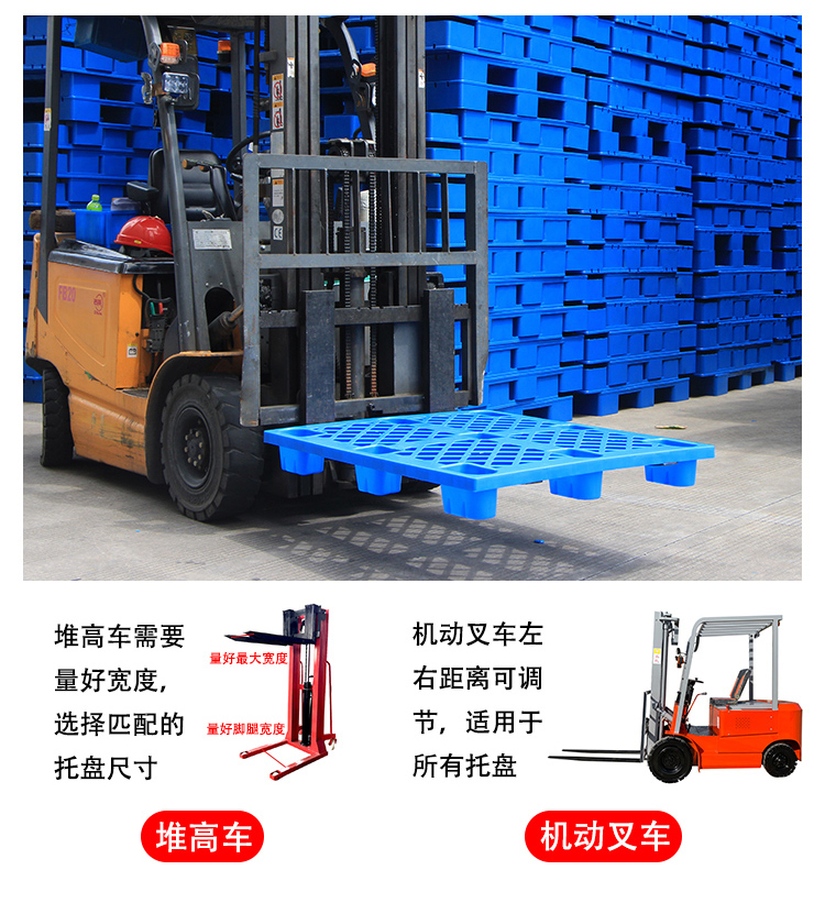 New 1208 Grid Nine Foot Plastic Card Forklift Industrial Logistics Plastic Tray Storage Cushion Warehouse Moisture-proof Board