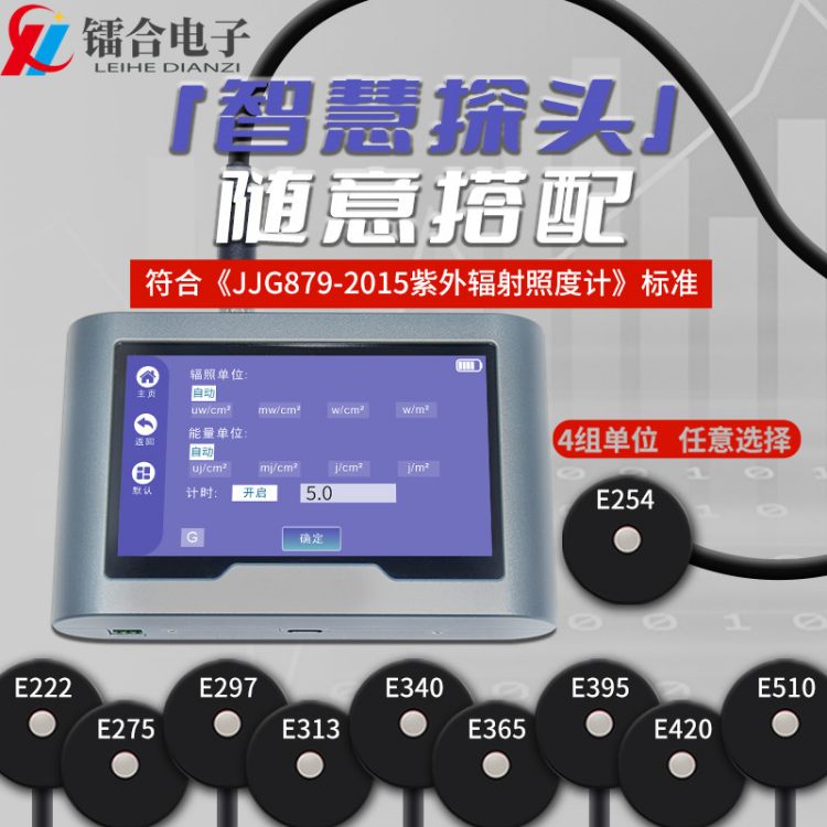 UV固化紫外线检测仪 触摸式能量辐照计 辐射能量光强测量仪