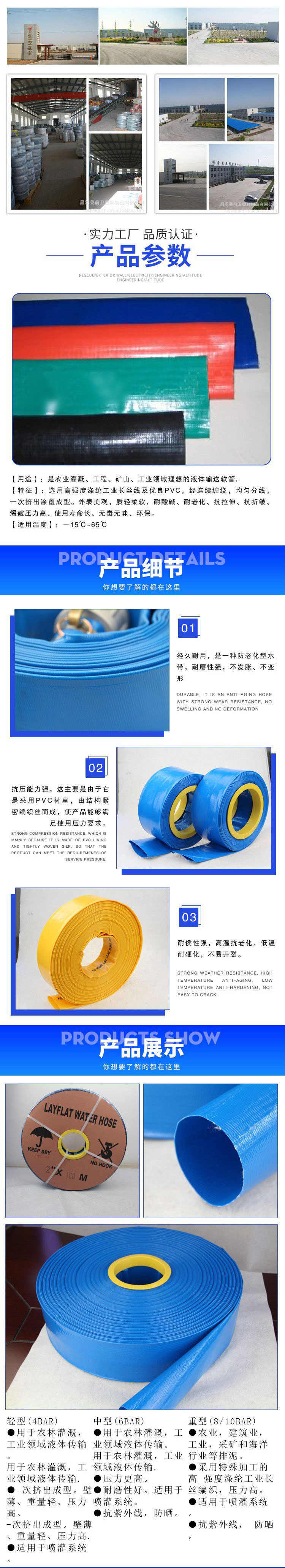 Avant-garde plastic agricultural PVC high-pressure water hose with wear resistance, high and low temperature resistance, customizable