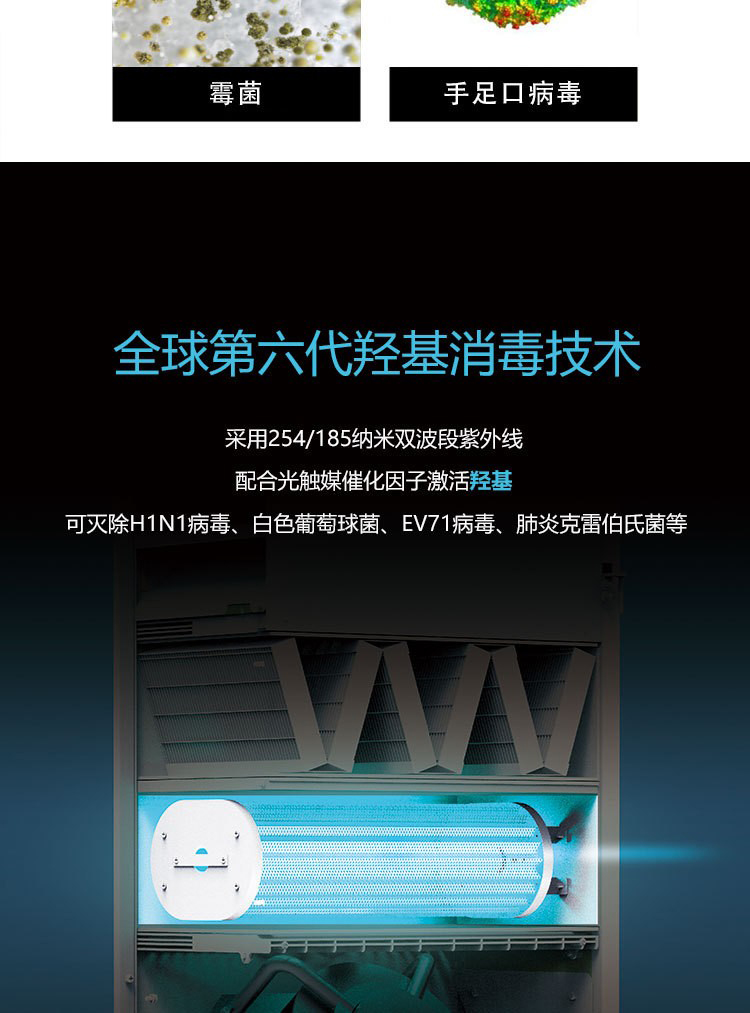 Intelligent air disinfection machine, commercial disinfection machine, ion odor removal purifier, durable