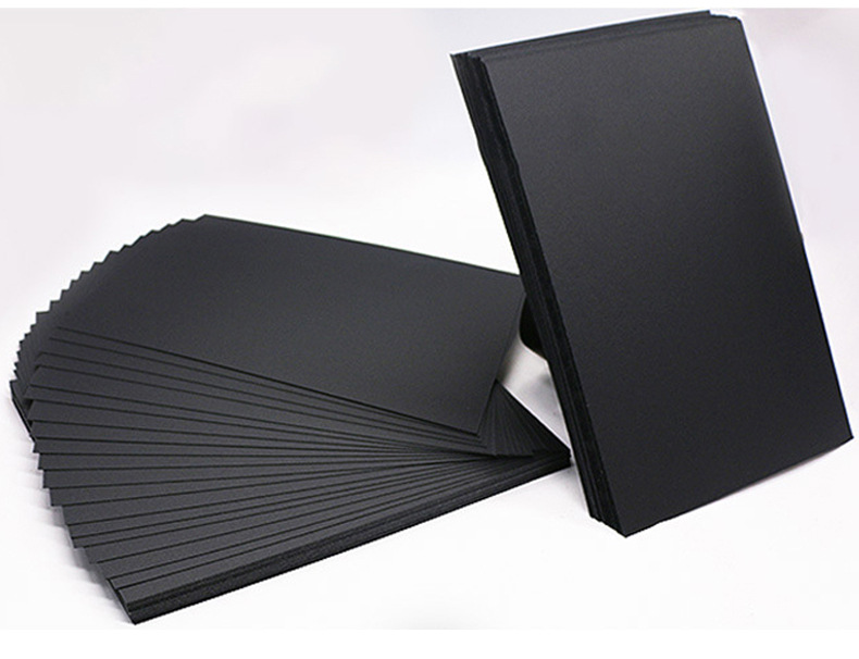 Factory a4 Black Card A3 Black Card Paper 4K8k Black Cardboard 250g Handmade Art Painting 8K