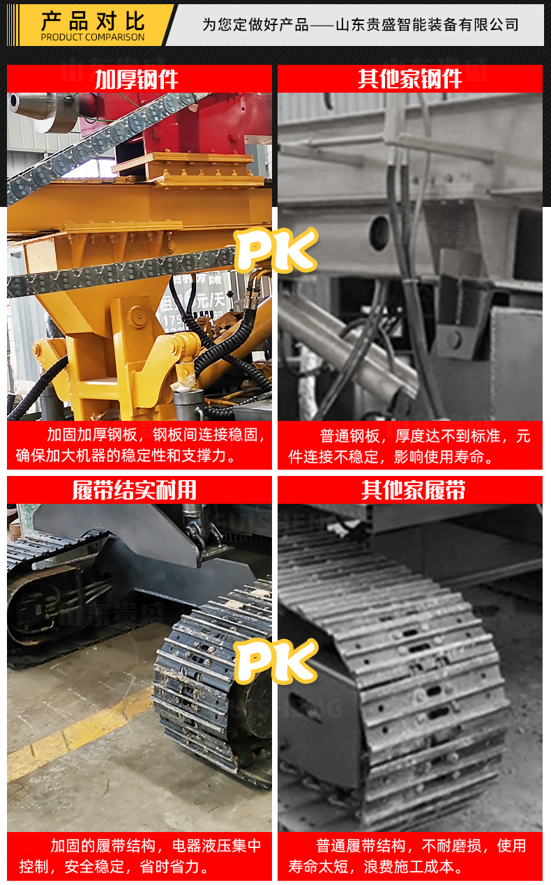 Crawler type photovoltaic pile driver, solar power station, photovoltaic pile ground nail drilling machine, integrated Guisheng