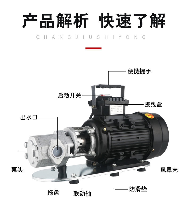 Production of WCB30 stainless steel portable pump portable explosion-proof 304 gear oil pump edible oil delivery pump