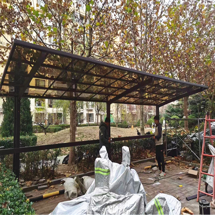 Y-shaped traction car shed, customized outdoor aluminum alloy parking shed, European style sunshade, sunshade, door rain shelter