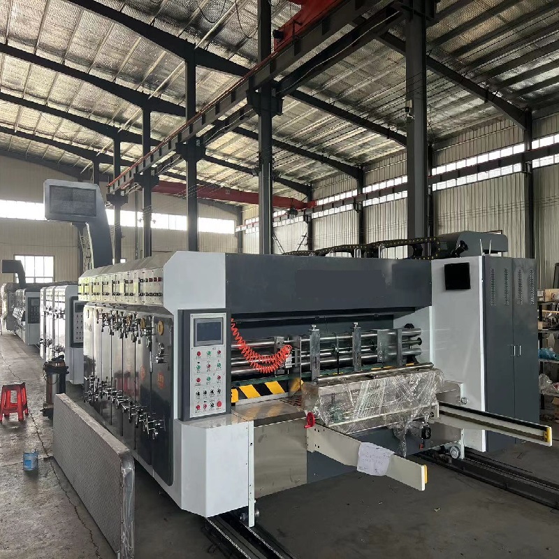 Medium speed ink printing slotting die cutting machine, cardboard box printing machine, cardboard box printing corrugated kraft paper equipment